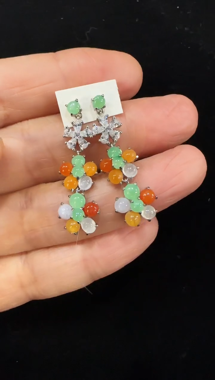 颈饰银S925镶嵌翡翠国风