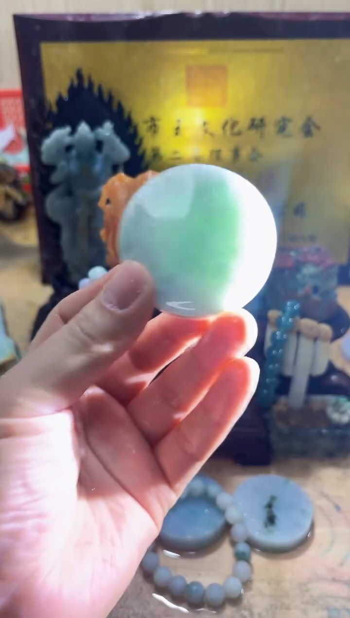 未镶嵌挂件翡翠A货常星8010