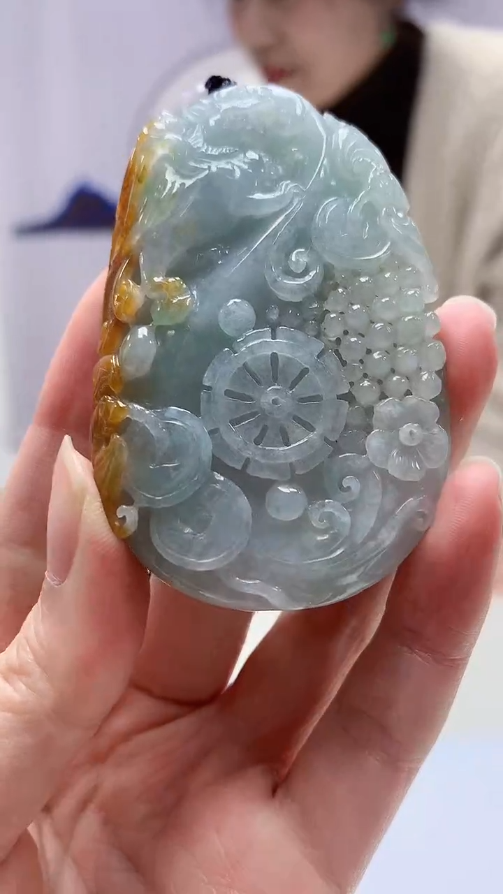 【闪购商品】定制翡翠未镶嵌4902zm-毛货挂件205