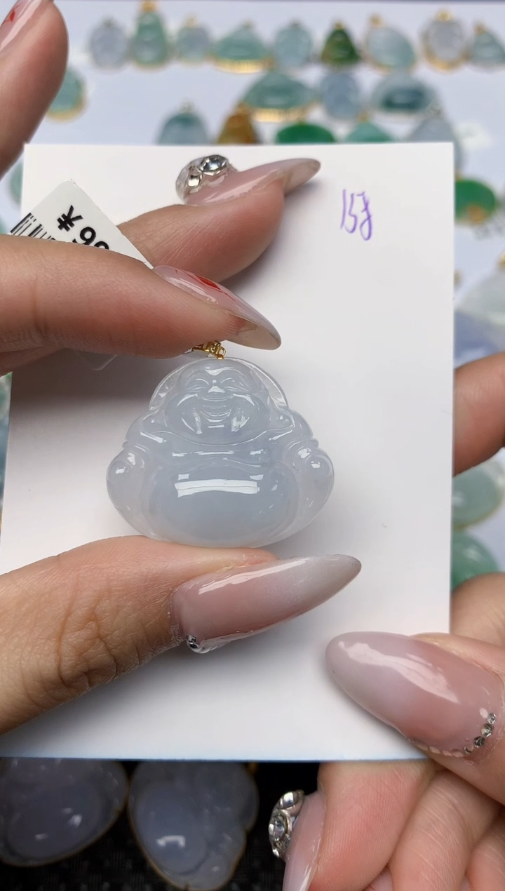 【闪购商品】翡翠颈饰18K金镶嵌 天然翡翠A货