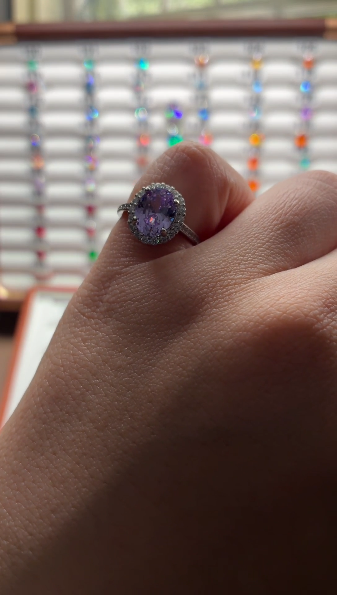 银S925镶嵌戒指碧玺9145