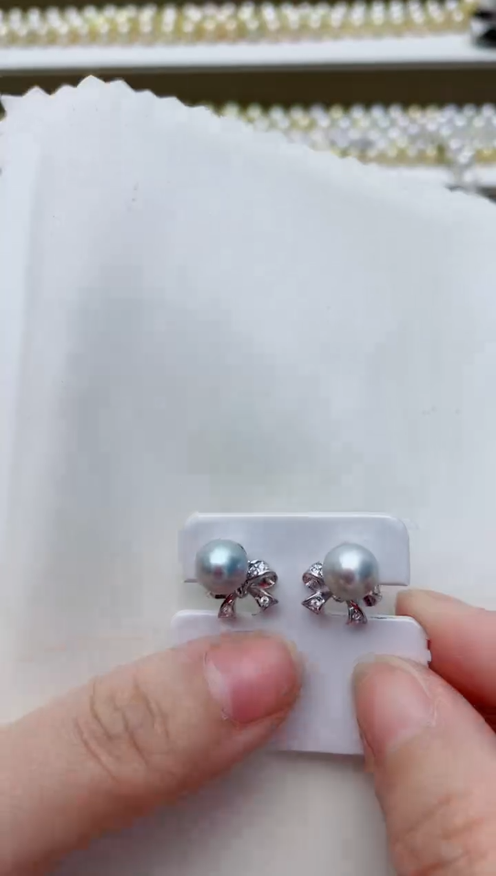 【闪购商品】海水珍珠耳饰银S925镶嵌A126