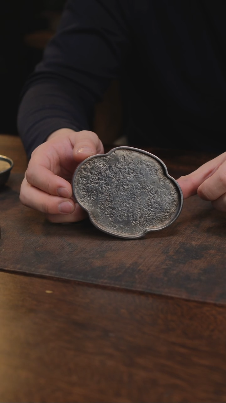 纯锡全手海棠杯垫壶垫