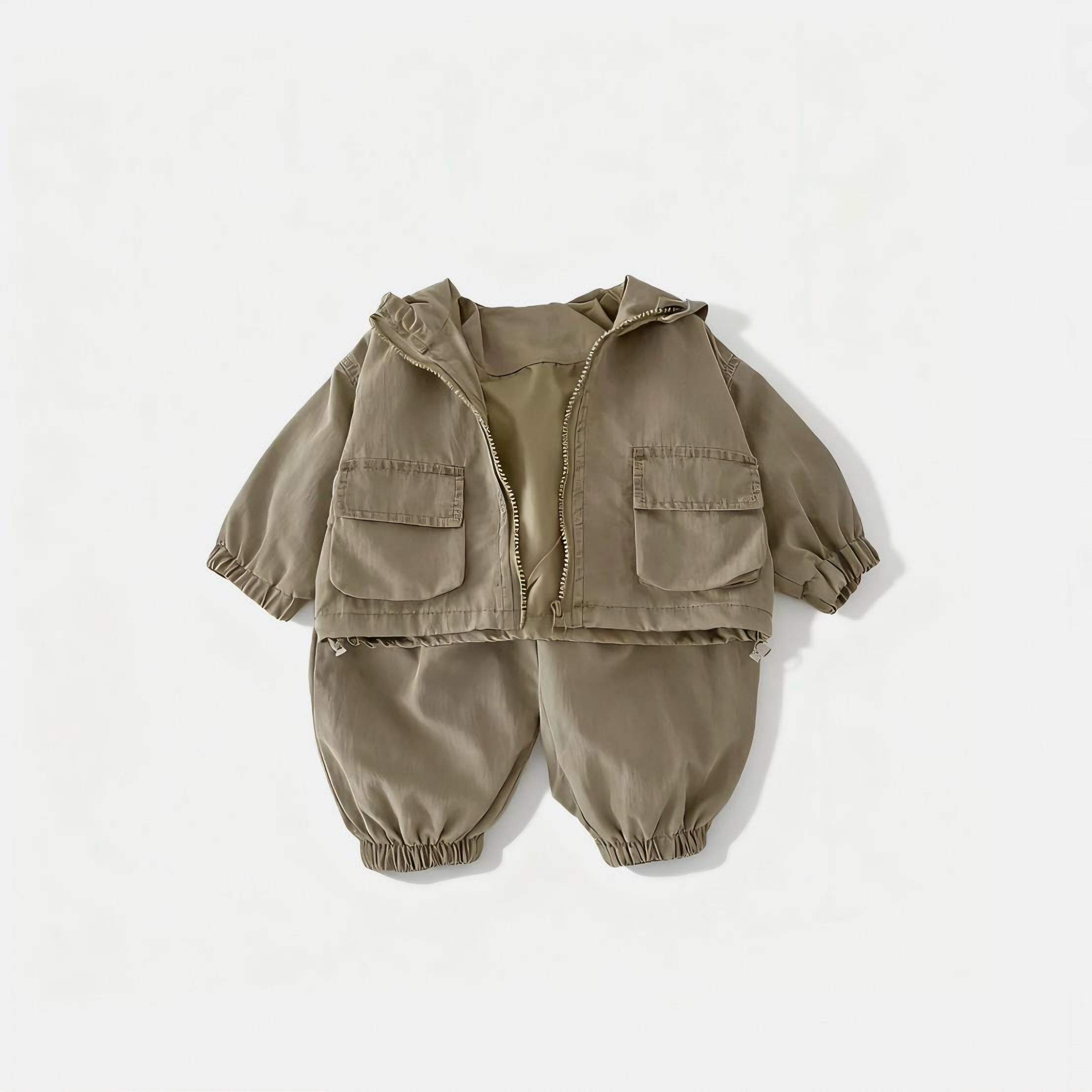 【p339】2025秋款休闲帅气连帽两件套