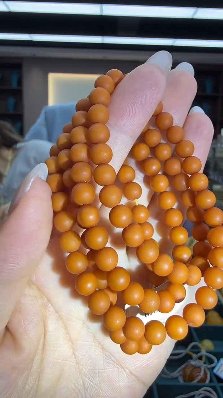 琥珀颈饰未镶嵌99秒拍号 假一罚三 6mm