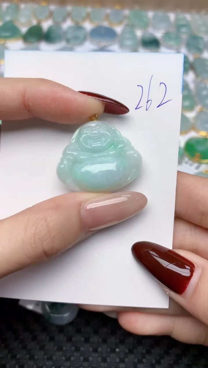 【闪购商品】翡翠颈饰18K金镶嵌天然翡翠a货