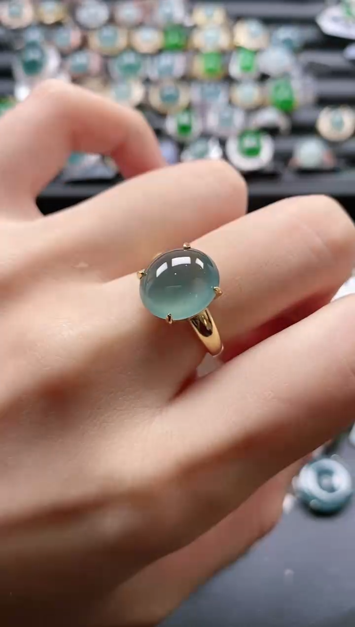 【闪购商品】翡翠戒指银S925镶嵌51511