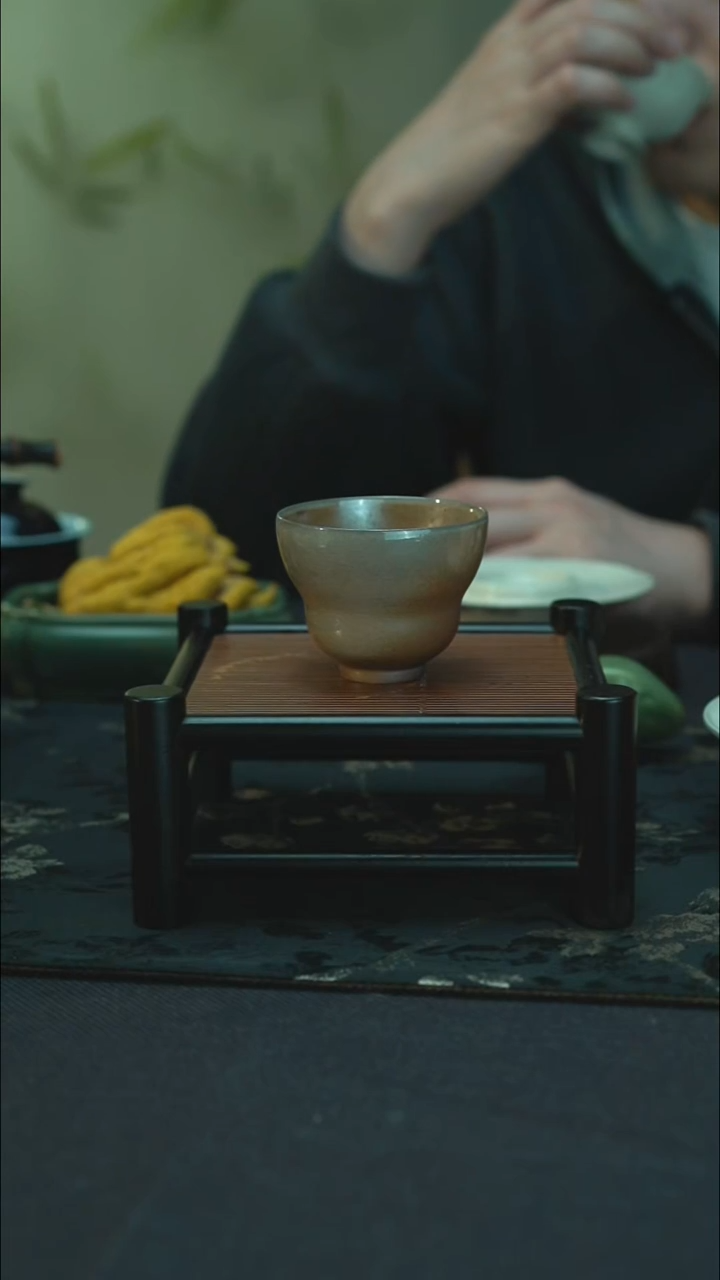 茶具孤品 裸烧柴烧 葫芦杯 