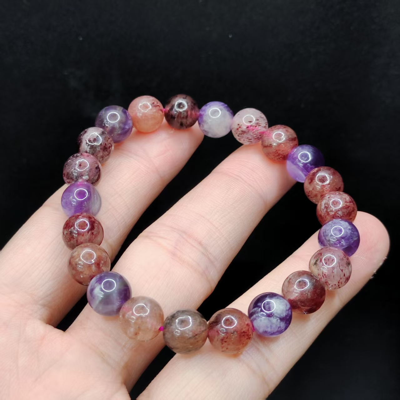 【老三珠宝】超七紫水晶单圈手串【多样性发其一】约8mm