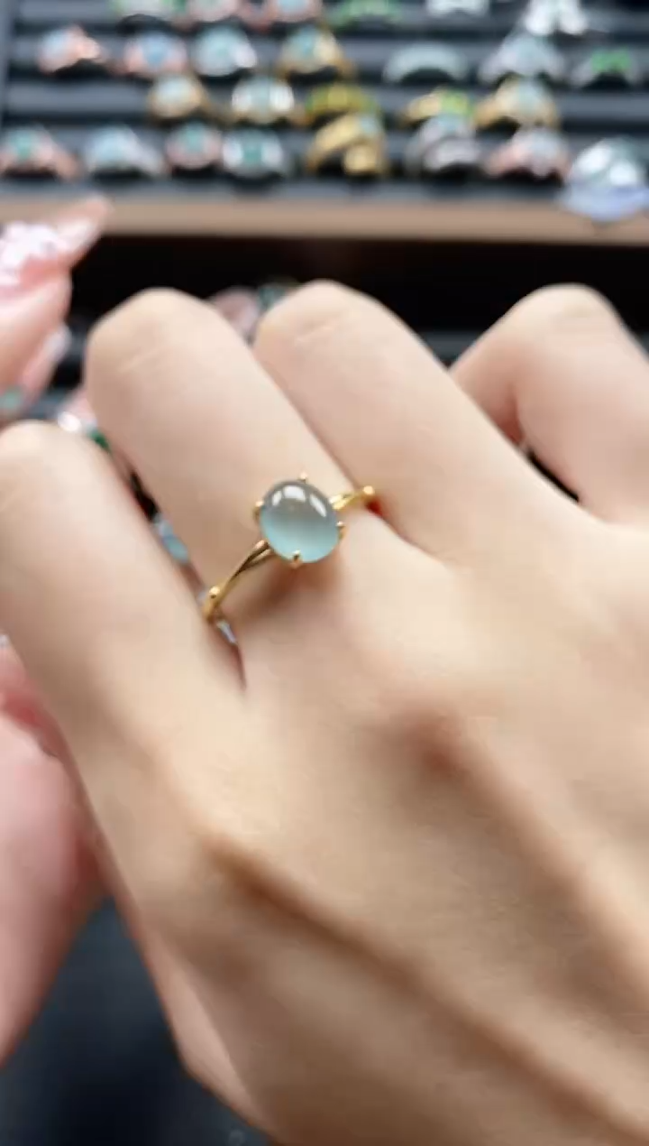 【闪购商品】翡翠戒指银S925镶嵌15151