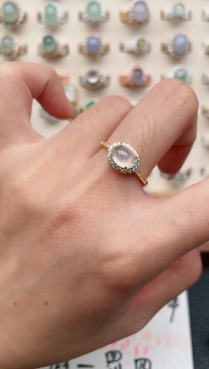 【闪购商品】翡翠戒指银S925镶嵌1111