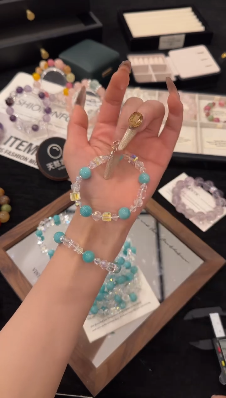 未镶嵌手链水晶天河石x3477