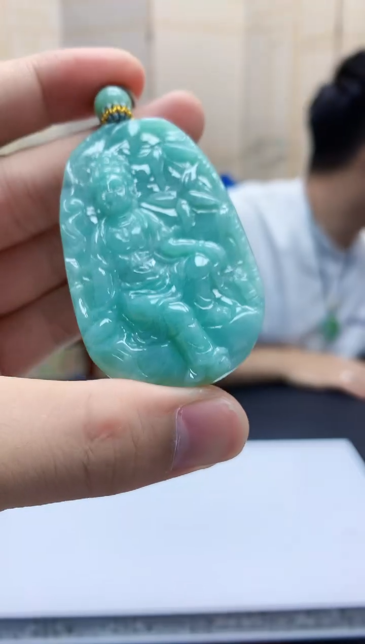 定制翡翠未镶嵌5028bb-毛货挂件59