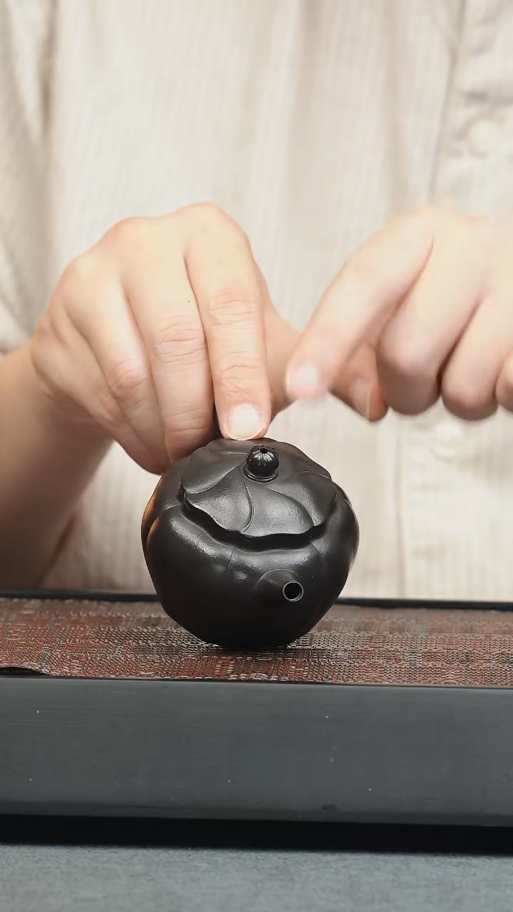 茶壶紫砂五堂 捂灰筋纹具轮