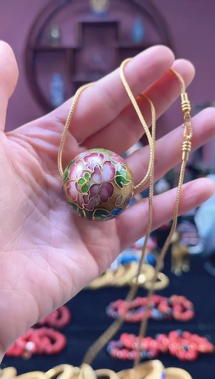 非遗 景泰蓝3.0大珠 金色