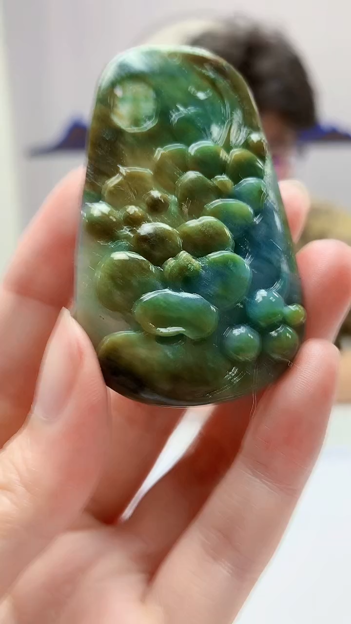 【闪购商品】定制翡翠未镶嵌4688zm-毛货挂件花牌81