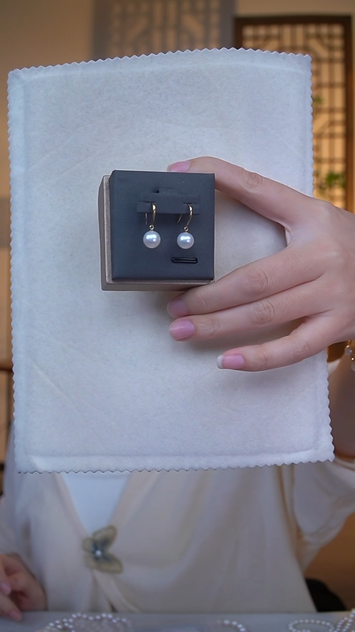 未镶嵌淡水珍珠耳饰耳饰8-9FE010