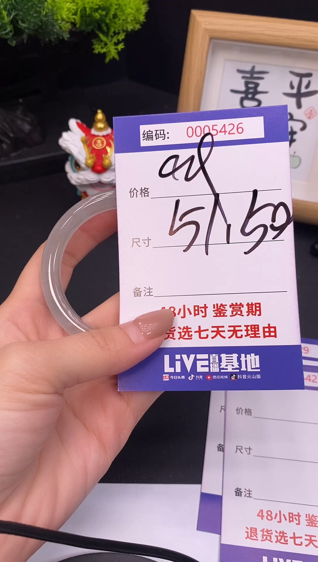 未镶嵌手镯翡翠0005426