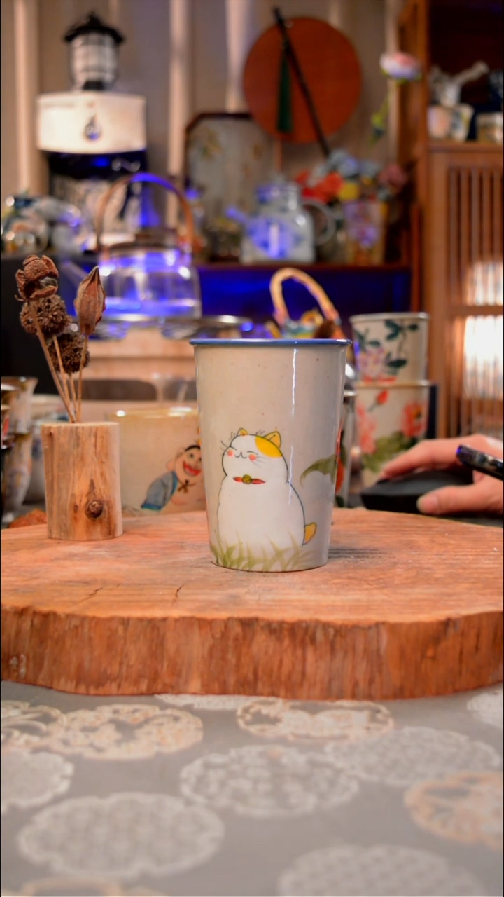 【闪购商品】杯子猫手工手绘手工手绘
