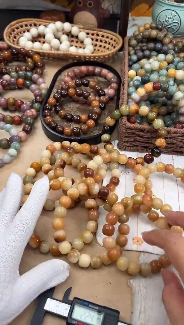 手串菩提根/象牙果a625 卡14 水磨微瑕福利