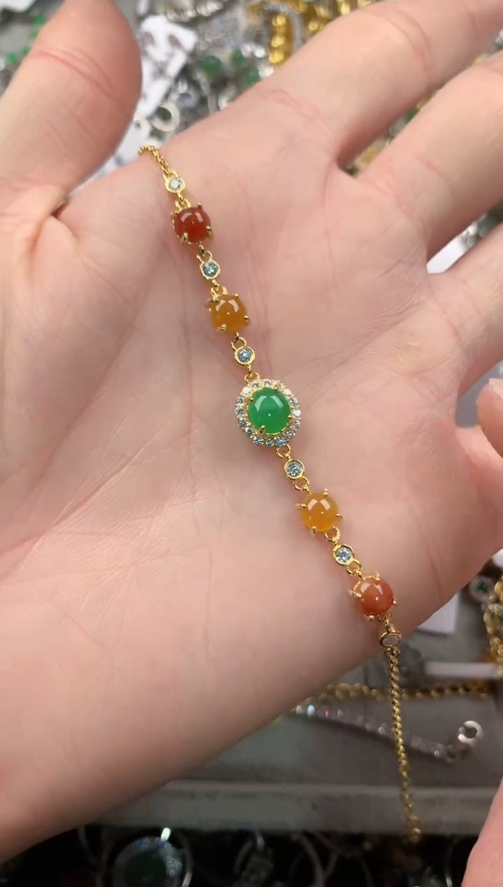 银S925镶嵌戒指翡翠222    7