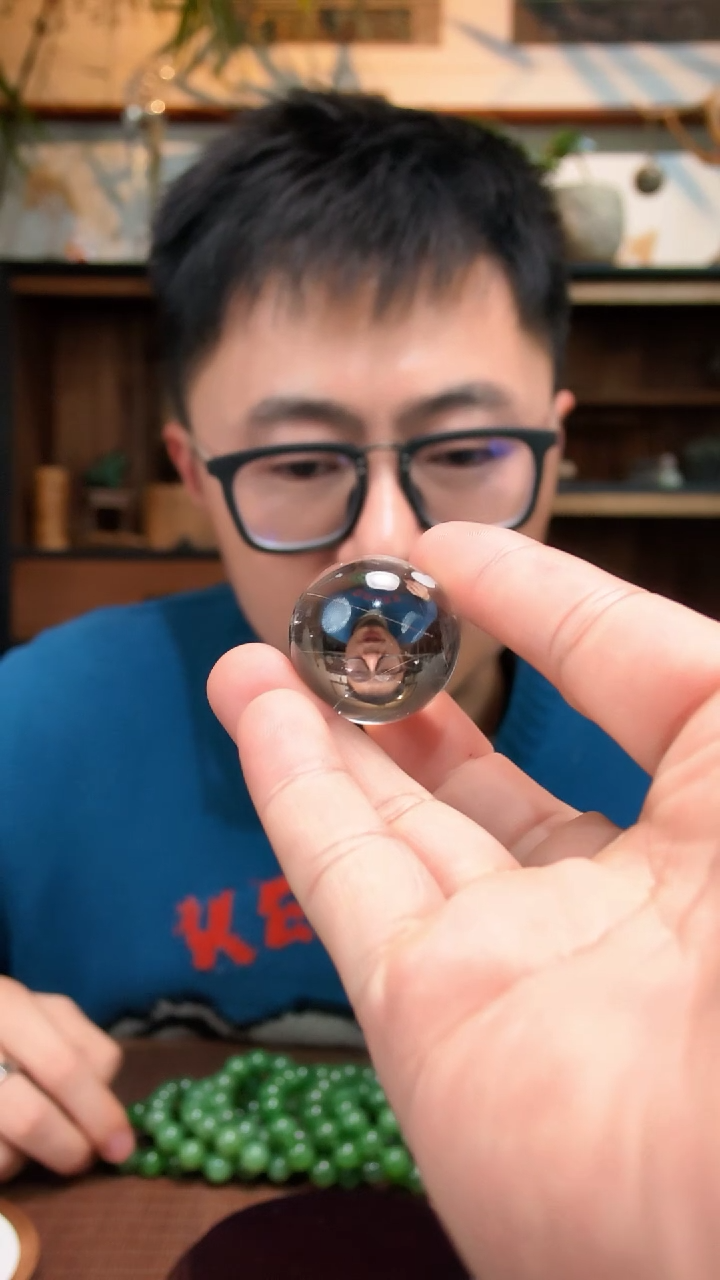 水晶摆件未镶嵌发晶球摆件ZD配底座