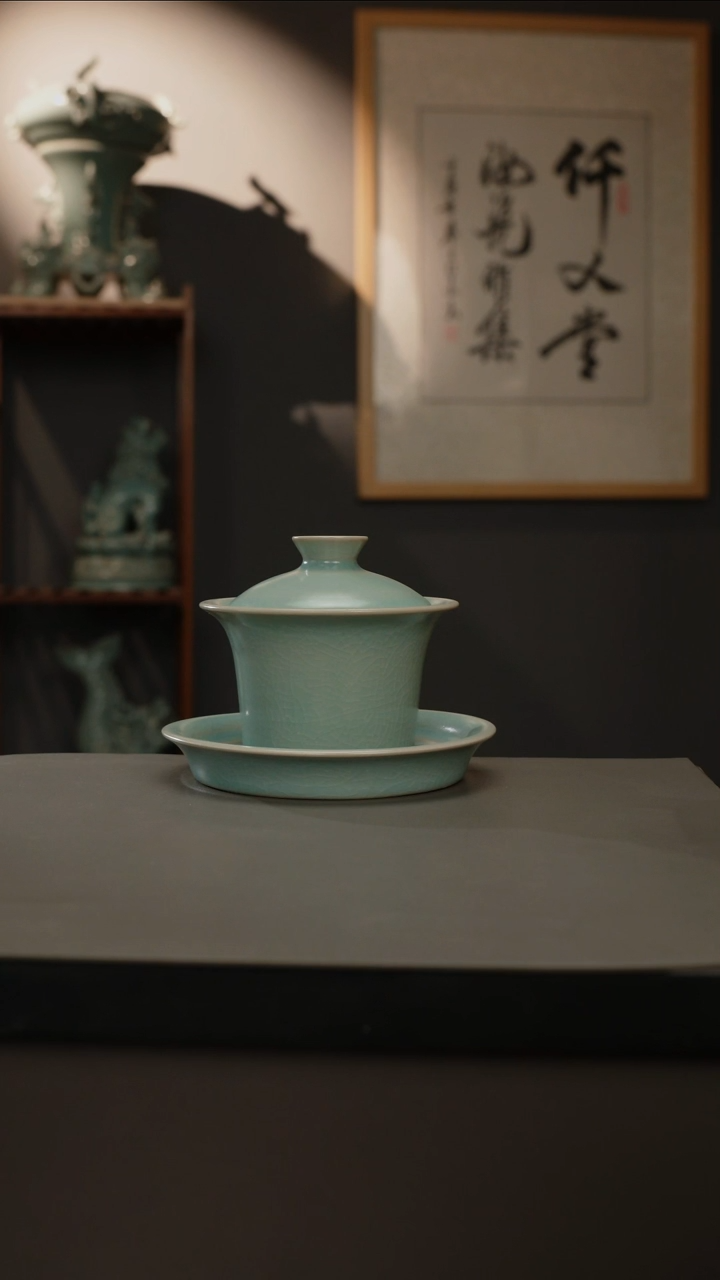 【闪购商品】杯仿古釉原矿 天坛三才