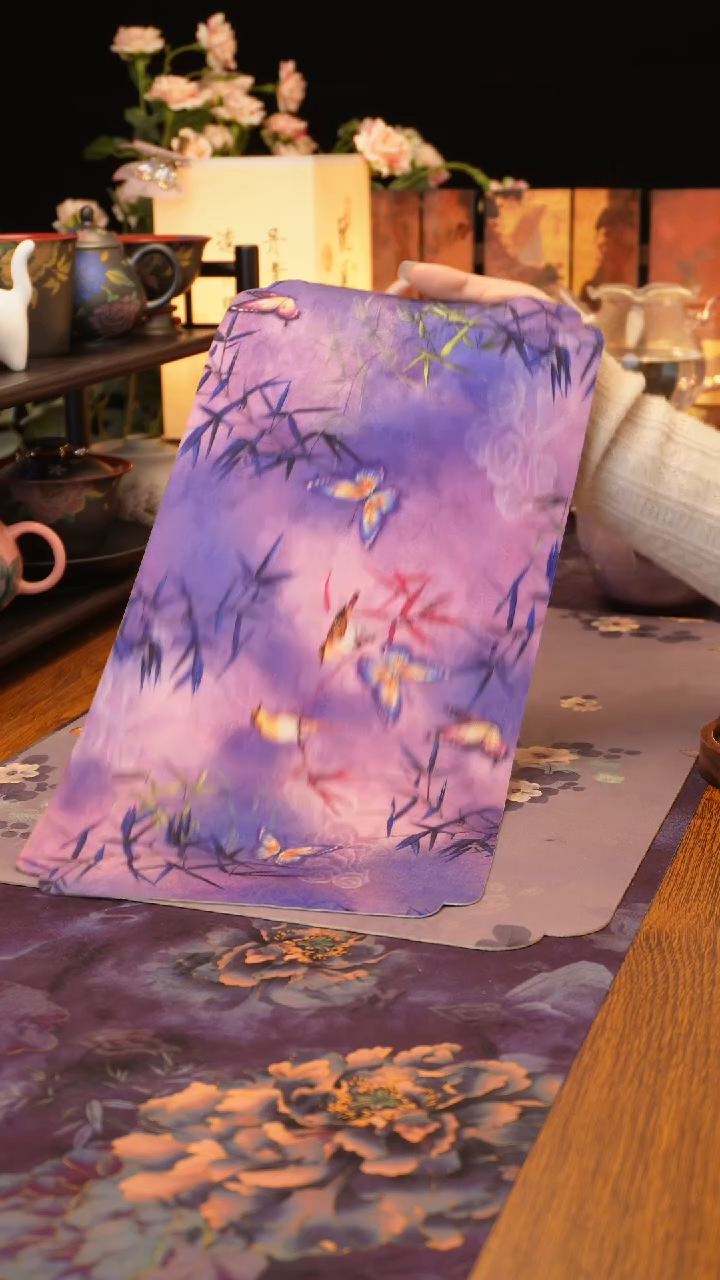 【闪购商品】紫色竹子茶席········