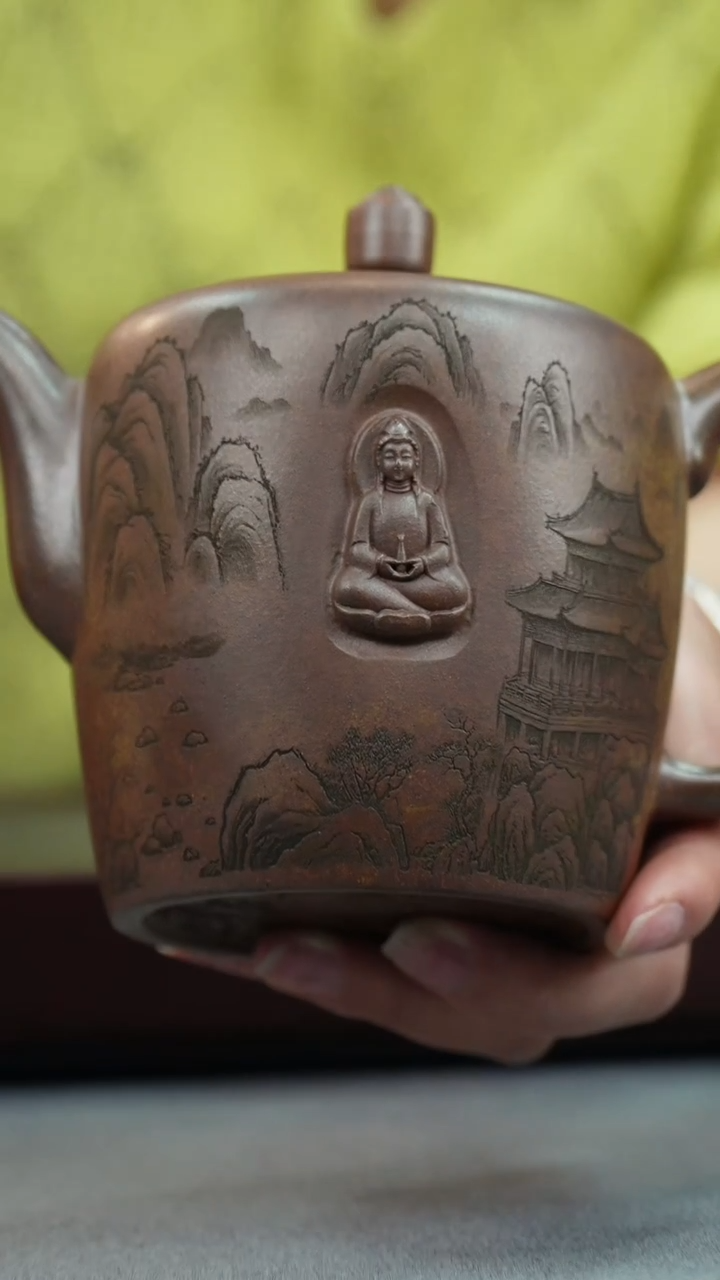 【闪购商品】紫砂茶壶古乌泥  高井栏 