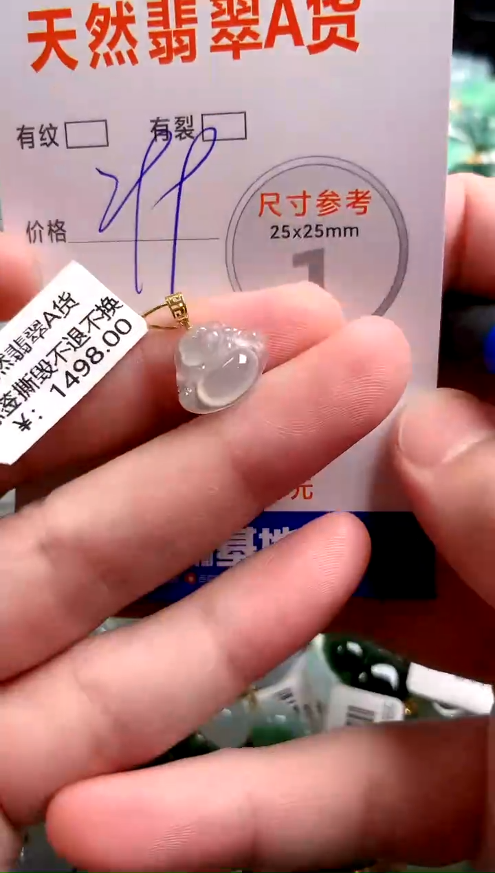 翡翠18K金镶嵌颈饰0851462525