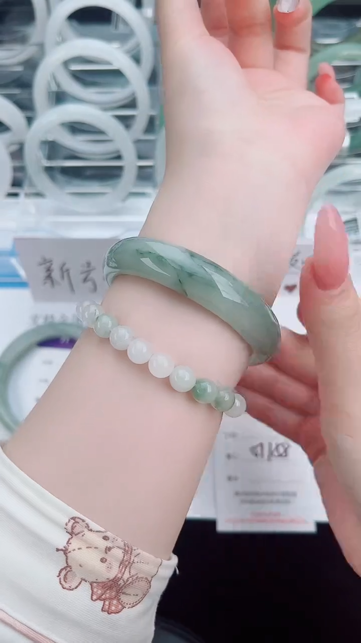 未镶嵌手镯石英质玉45-57/58