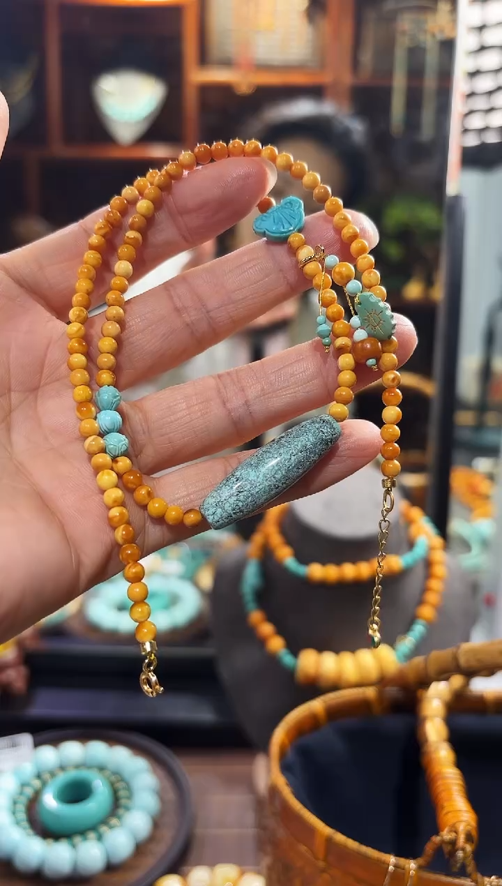 【闪购商品】琥珀颈饰未镶嵌项链