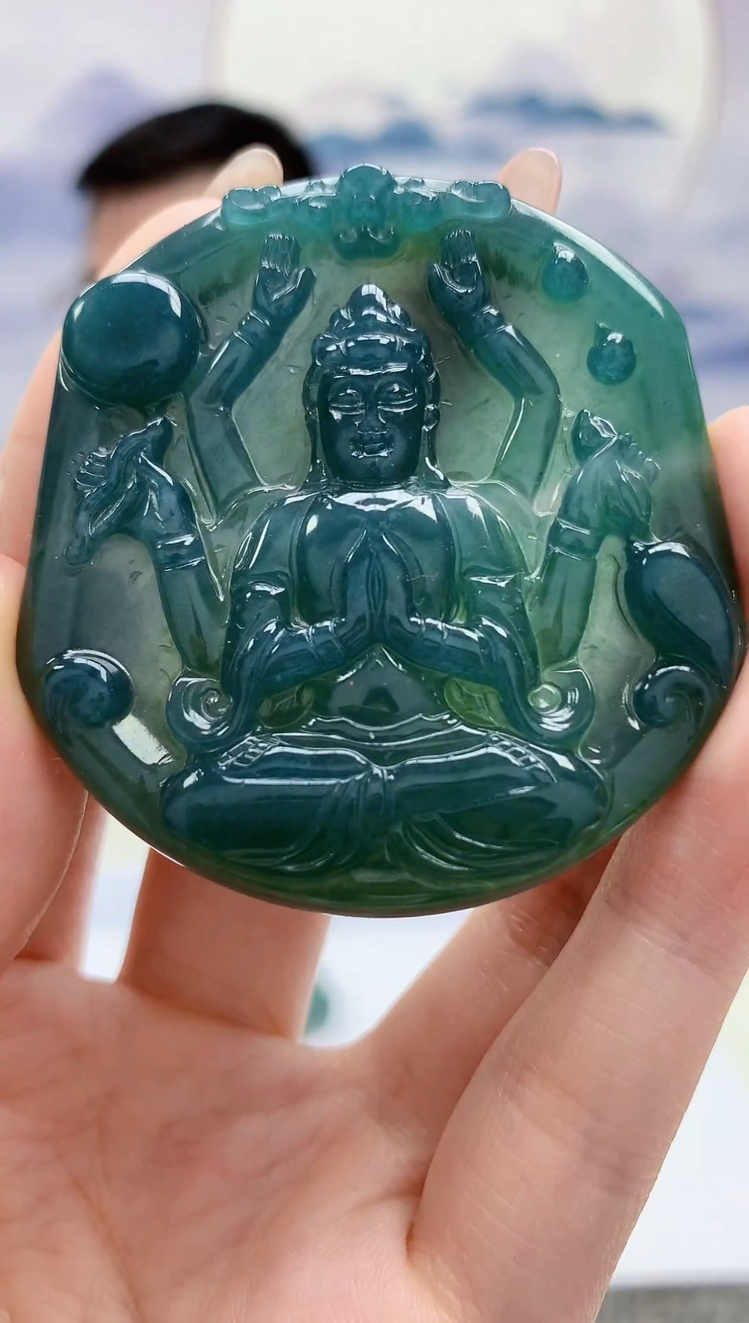 【闪购商品】定制翡翠未镶嵌5152jw-毛货挂件50