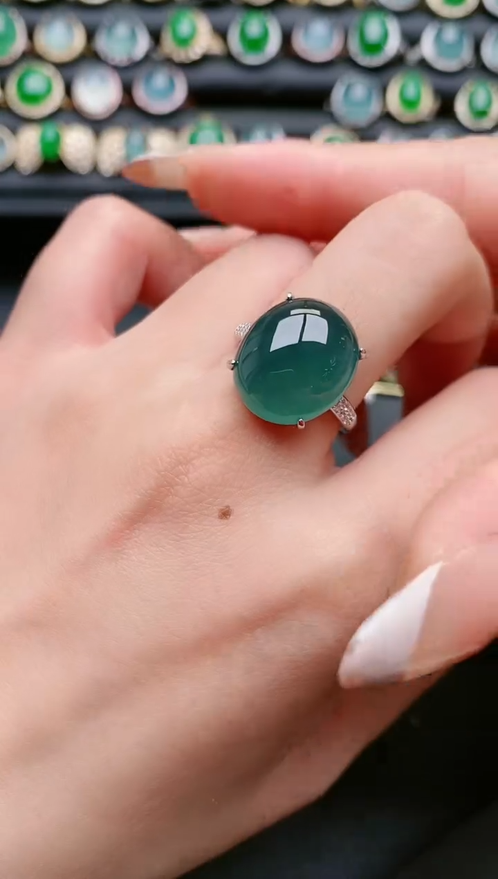 【闪购商品】翡翠戒指银S925镶嵌11111111