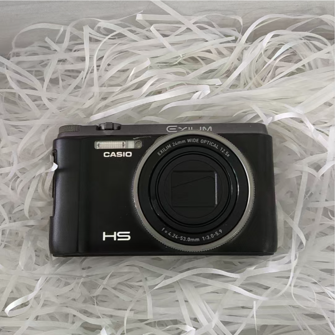 95新 Casio/卡西欧 ZR1200黑色1600W像素12.5倍变焦 轻微暗角