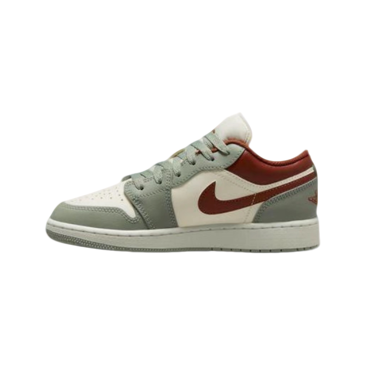耐克/NIKE 女子GS流光风AJ1白绿红低帮板鞋553560133