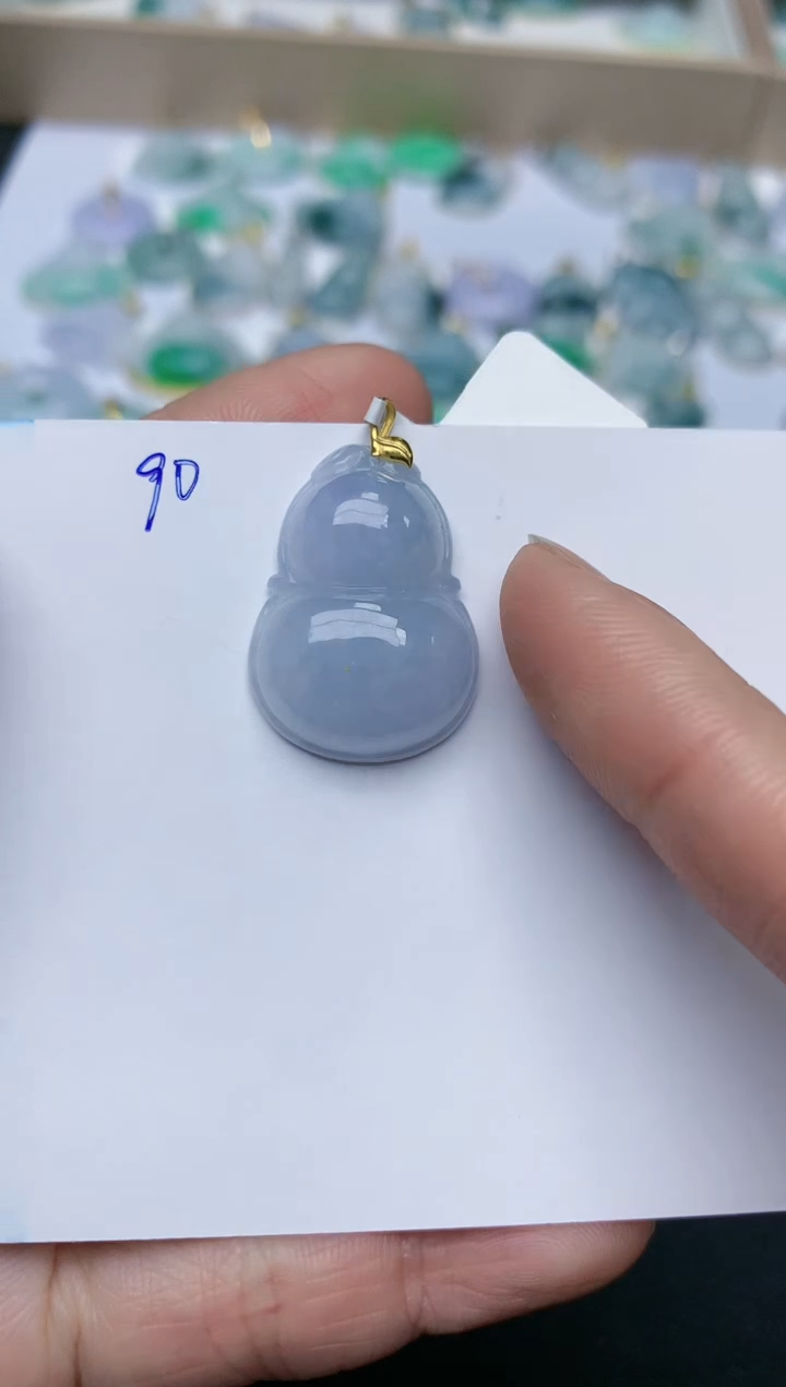 【闪购商品】翡翠颈饰18K金镶嵌天然翡翠A货    