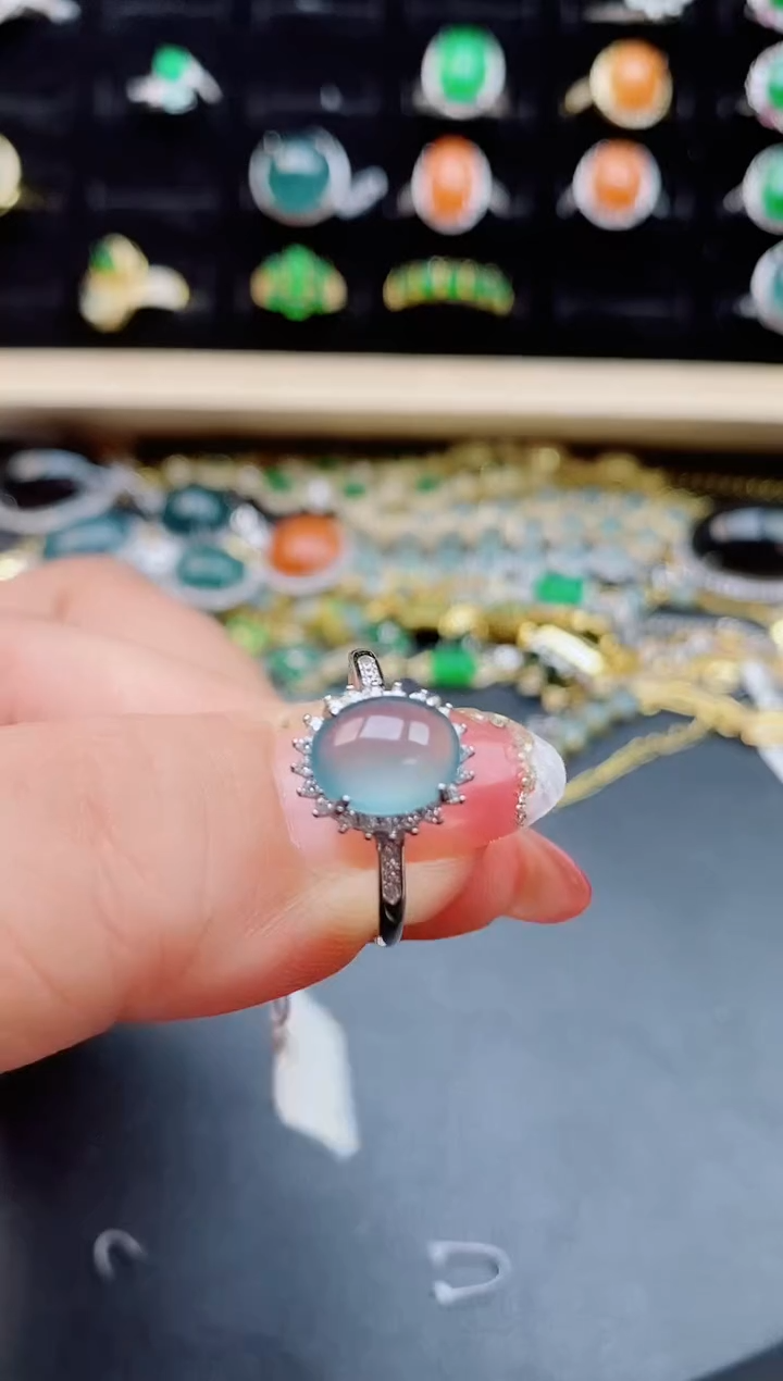 【闪购商品】翡翠戒指银S925镶嵌5080550