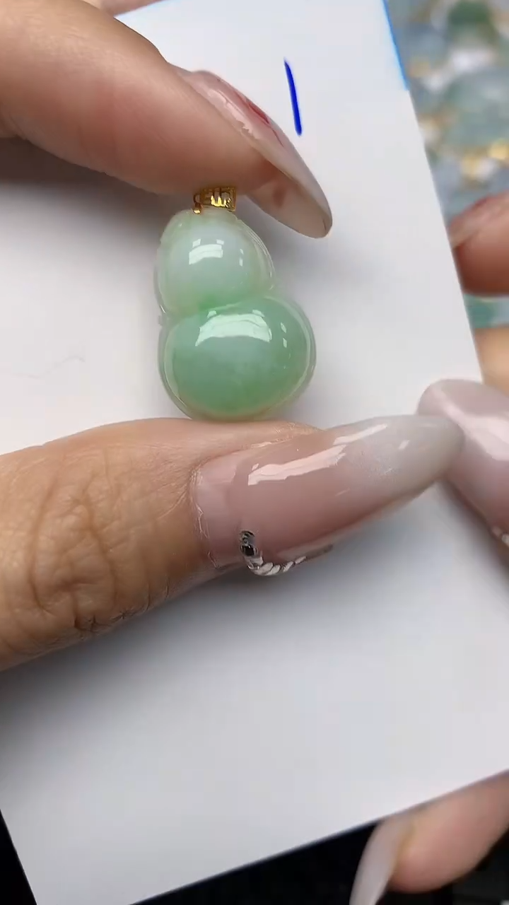 【闪购商品】翡翠颈饰18K金镶嵌天然翡翠A货