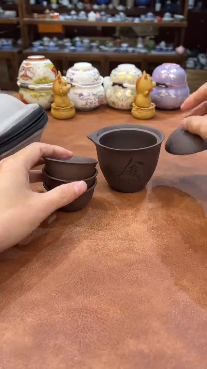 真的很便宜会开片的旅行茶具