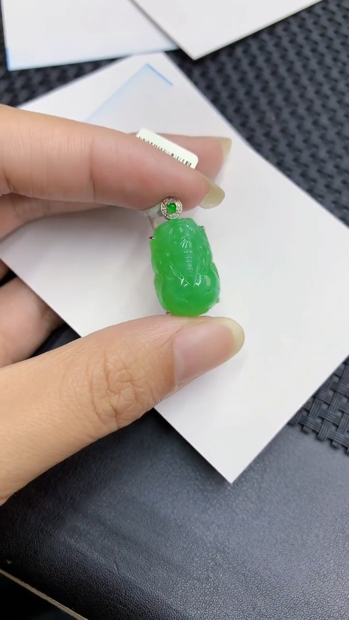 【闪购商品】翡翠颈饰18K金镶嵌            8