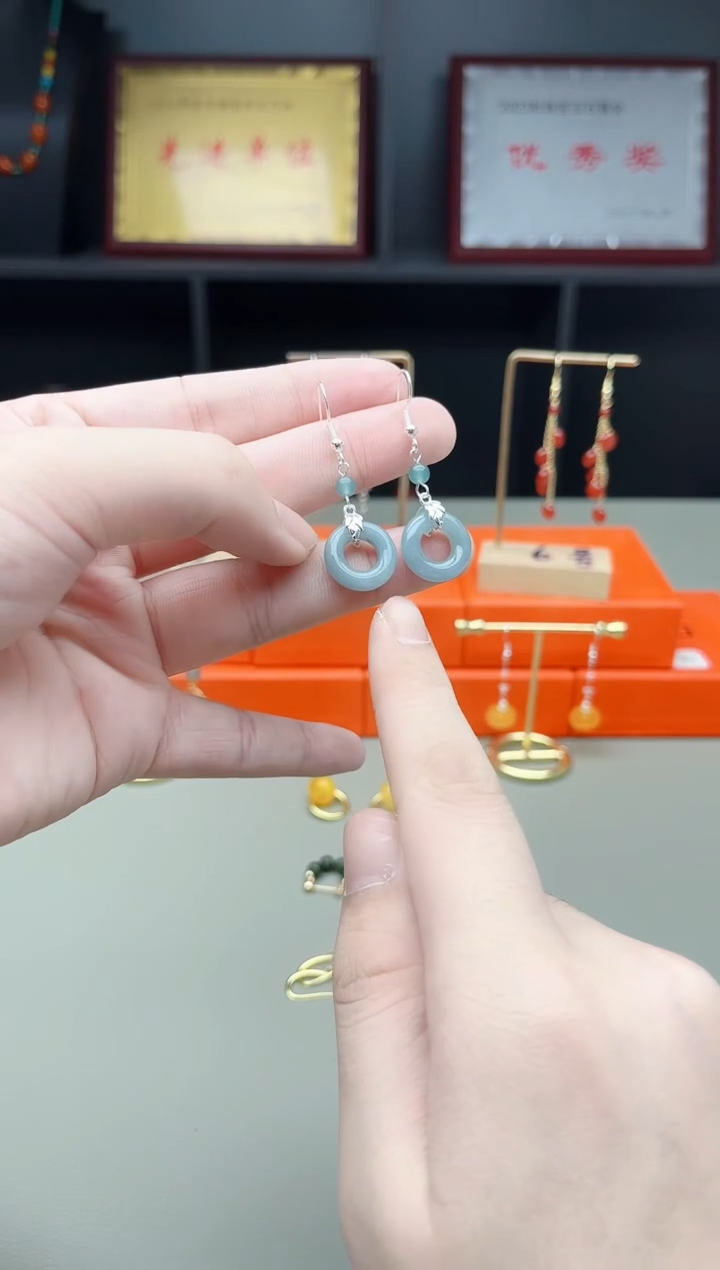 未镶嵌翡翠耳饰D04