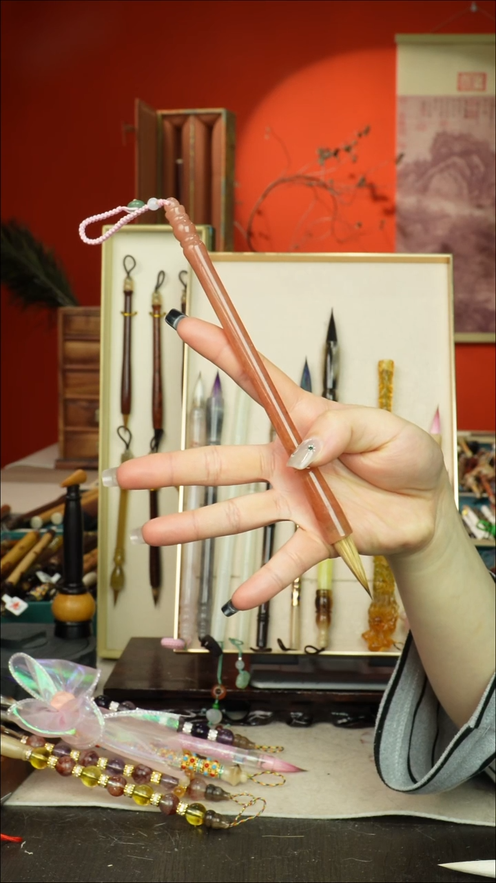 404号闪孤品高货毛笔链接 清水试笔 蘸墨不退