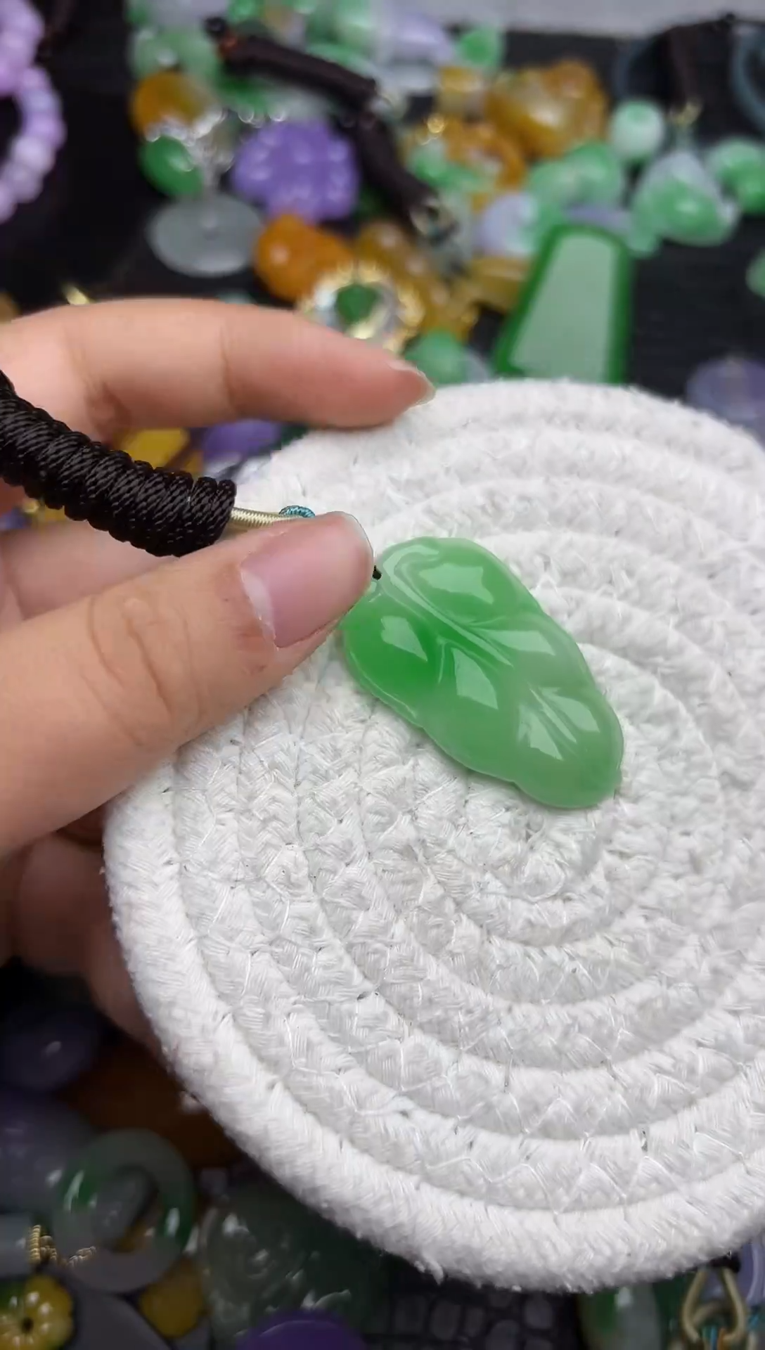 颈饰未镶嵌翡翠缅甸翡翠吊坠