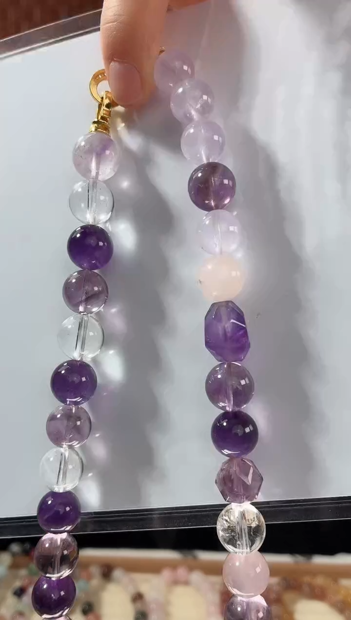 非金属无非金属无魏雪短款紫水项链