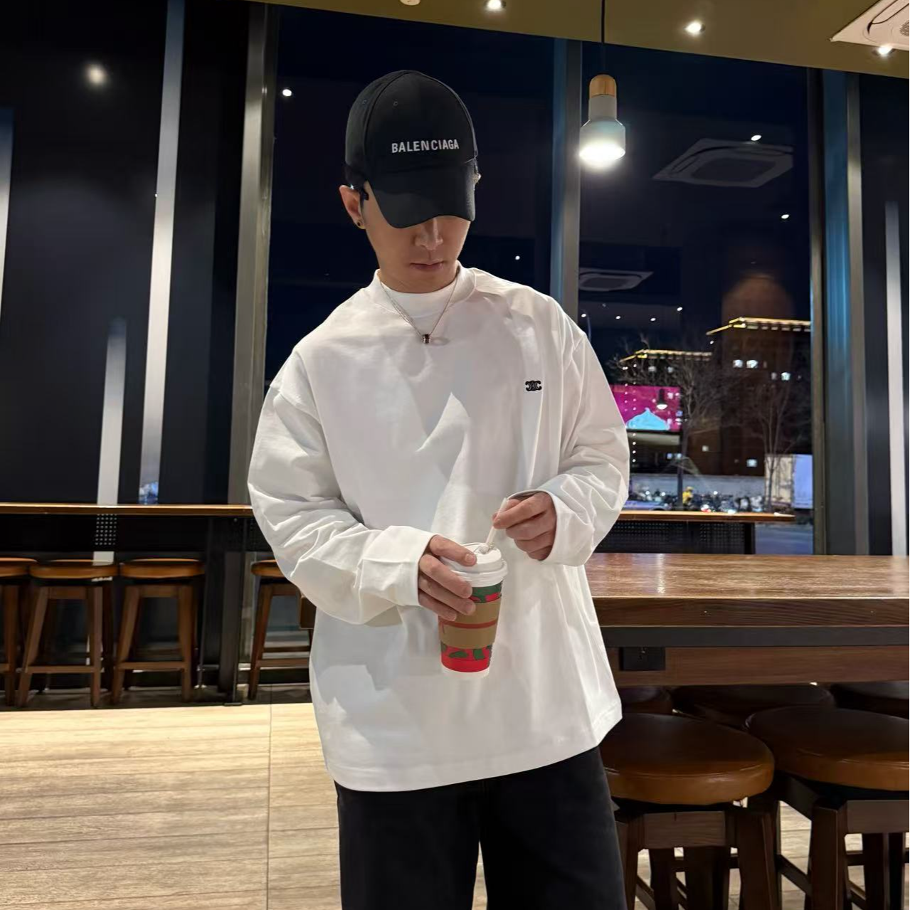 宽松百搭【凯旋门净版长袖】男女同款，D28372