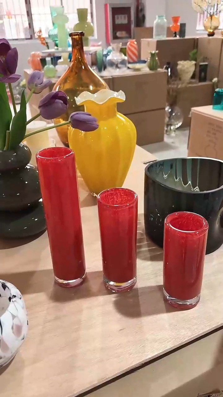 【闪购商品】玻璃红色一组