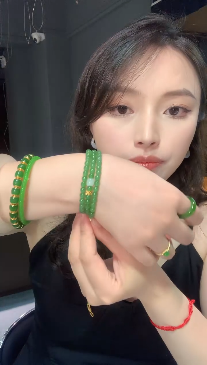 和田玉18K金镶嵌项链R04|2980