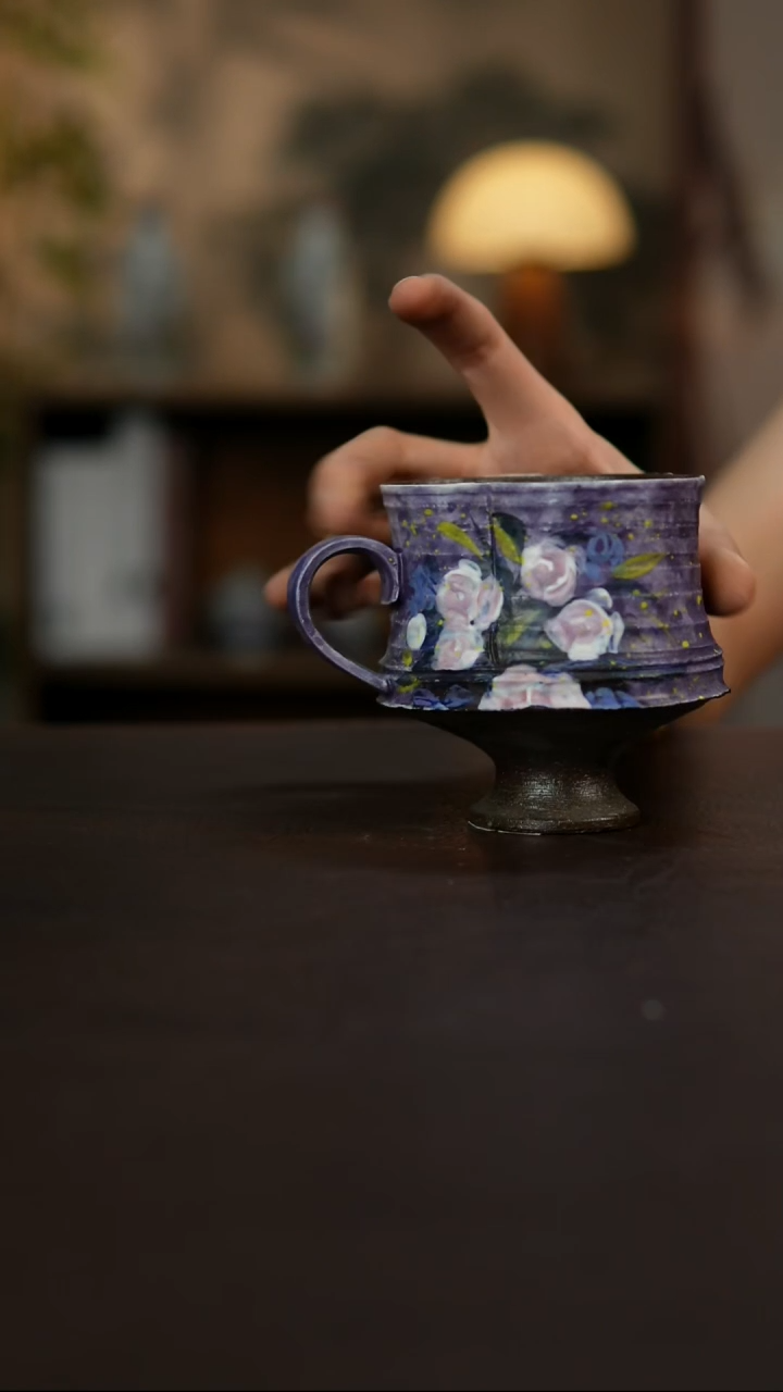 杯景德镇陶瓷杯碗柴烧多人