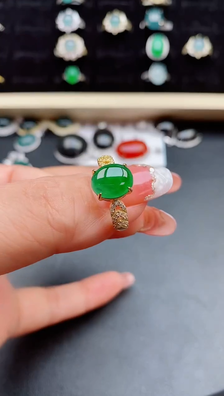 【闪购商品】翡翠戒指银S925镶嵌805800